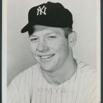 1950s Mickey Mantle baseball card photograph