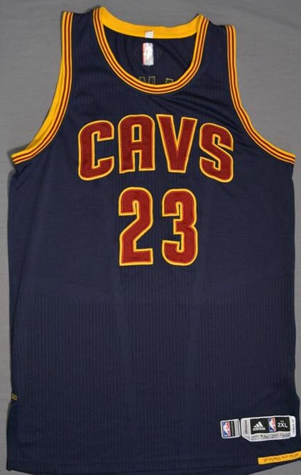 Game worn LeBron James 2015 NBA Finals jersey