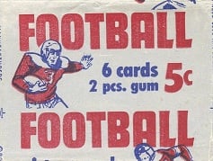 1950 Bowman Football card wrapper