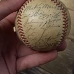 Yankees 1952 team signed baseball