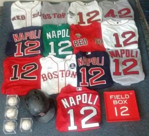 Game-worn Red Sox Mike Napoli jerseys