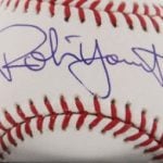 Autographed Robin Yount baseball