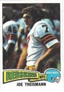 1975 Topps football Joe Theismann rookie card