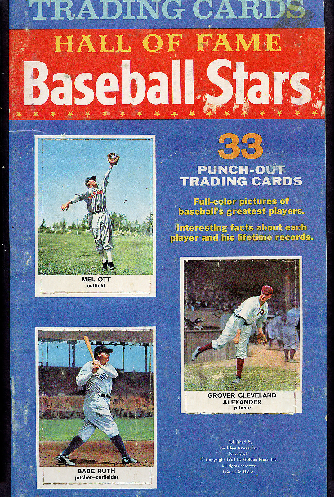 1961 Golden Press Baseball Stars Set Honored Past Greats