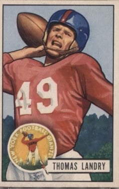Tom L:andry rookie card 1951 Bowman