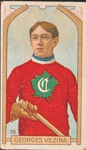 Vintage sports cards: Imperial Tobacco Georges Vezina hockey card
