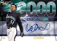 Ichiro 2016 Topps Chasing 3000 auto