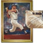 Simon painting of Mickey Mantle