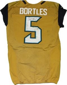 Jaguars gold jersey Blake Bortles game worn
