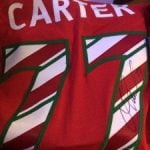 Jeff Carter LA Kings warmup jersey autographed