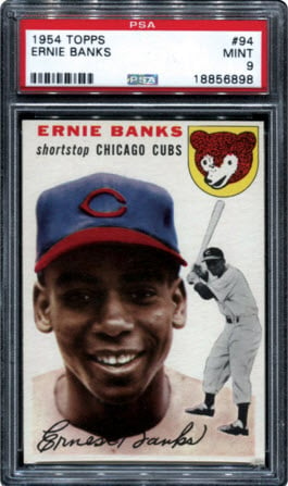 Ernie Banks Rookie Card Mint PSA 9