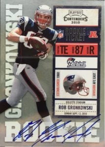 Rob Gronkowski rookie card 2010 Playoff Contenders auto