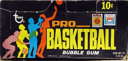 Topps basketball box 1971-72