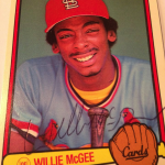 Willie McGee 1983 Donruss autographed