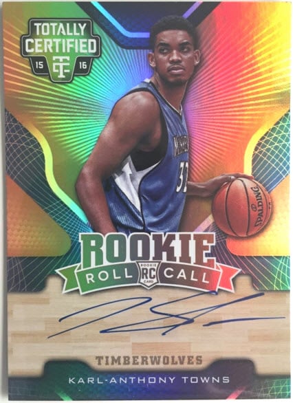 2015-16 Totally Certified Rookie Roll Call autograph Karl Anthony Towns