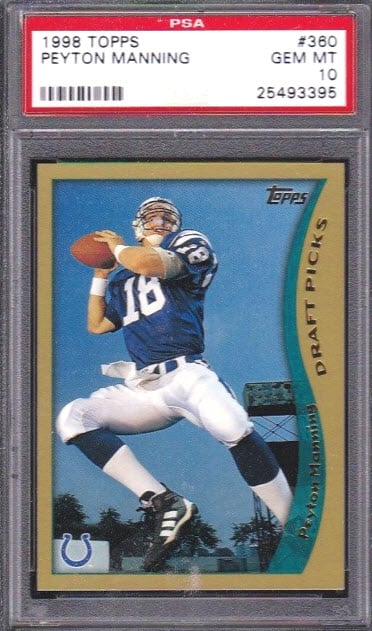Peyton Manning 1998 Topps PSA 10 rookie card