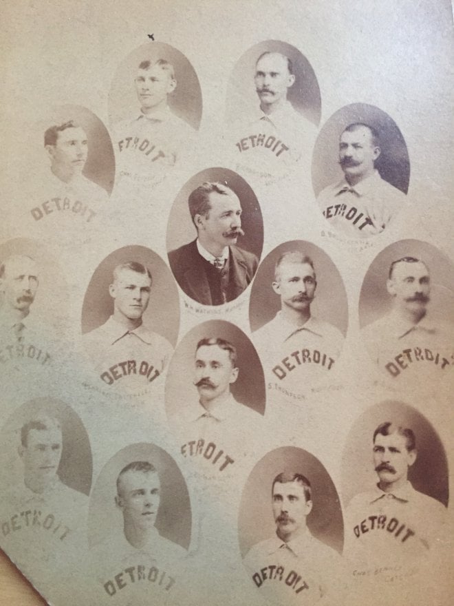 Detroit Wolverines cabinet 1887