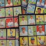 Old baseball cards 1930s collage