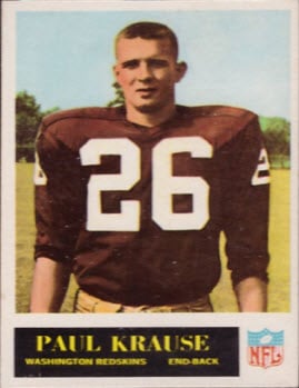 Paul Krause rookie card 1965