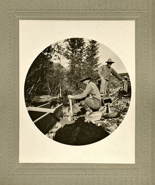 1890s Kodak snapshot with the distinct oval image. These were the first ever snapshots.