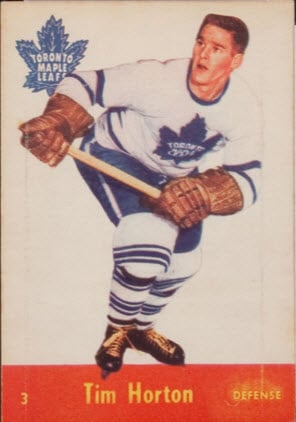 Tim Horton 1955-56 Parkhurst hockey card