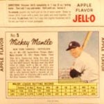 1962 Jello Mickey Mantle unfolded