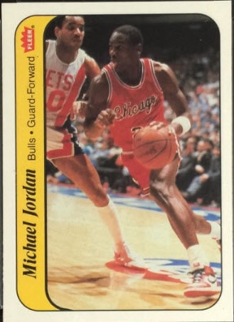 Michael Jordan rookie Fleer basketball stickers