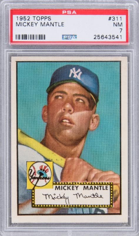 Mickey Mantle PSA 7 1952 Topps card