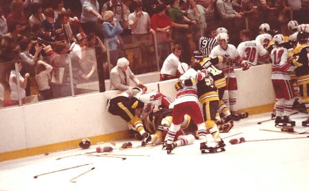 John Brophy photo hockey fight