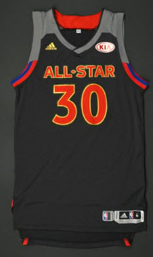 Steph Curry 2016-17 all star jersey 