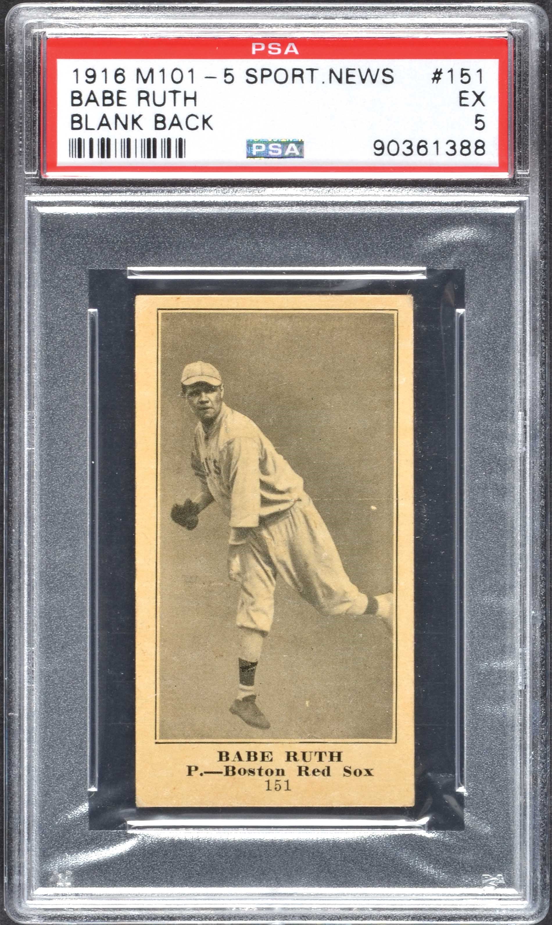 1916 Ruth Rookie Card Soars to New Heights in $10.9 Million REA Auction