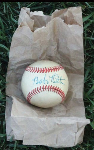 Babe Ruth autographed baseball