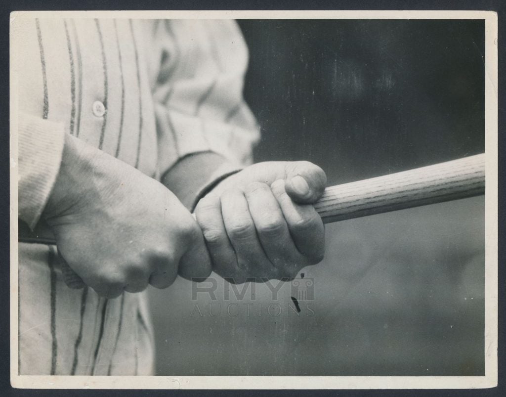 Charles Conlon Babe Ruth grip photo