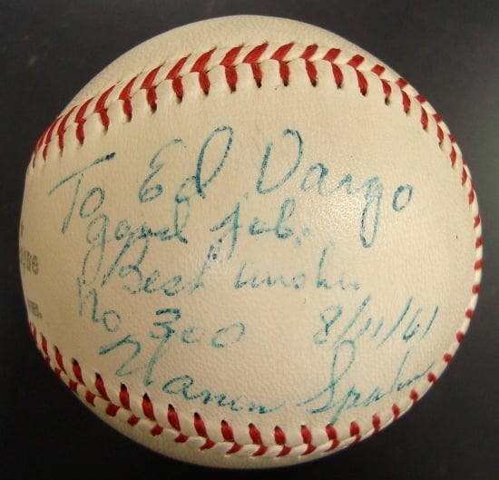 Umpires autographed baseball 1952