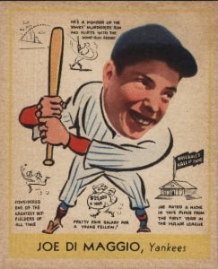 Joe DiMaggio rookie card 1938