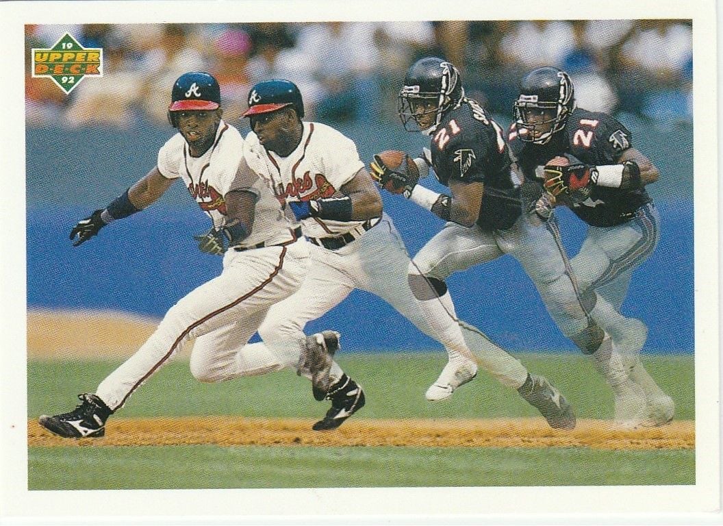 1990 Topps 61 Deion Sanders Rookie Yankees NFL & MLB 