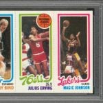 1980-81 Topps Larry Bird Magic Johnson rookie card PSA 10