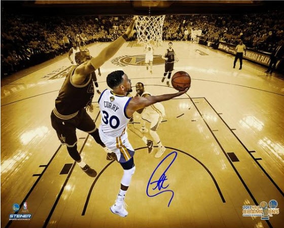 steph curry autographed basketball