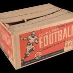 Outer case 1958 Topps football cards