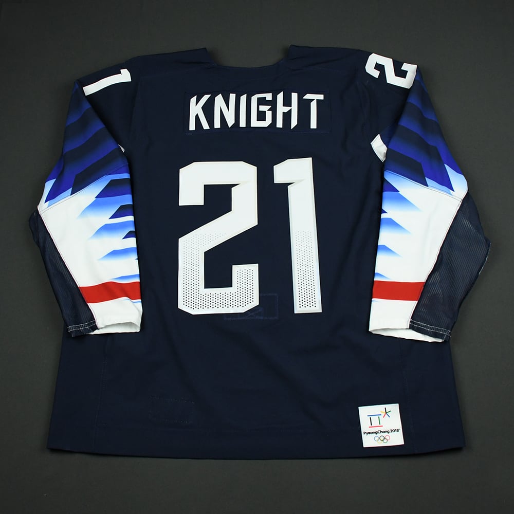 Hilary Knight game worn Olympic hockey jersey