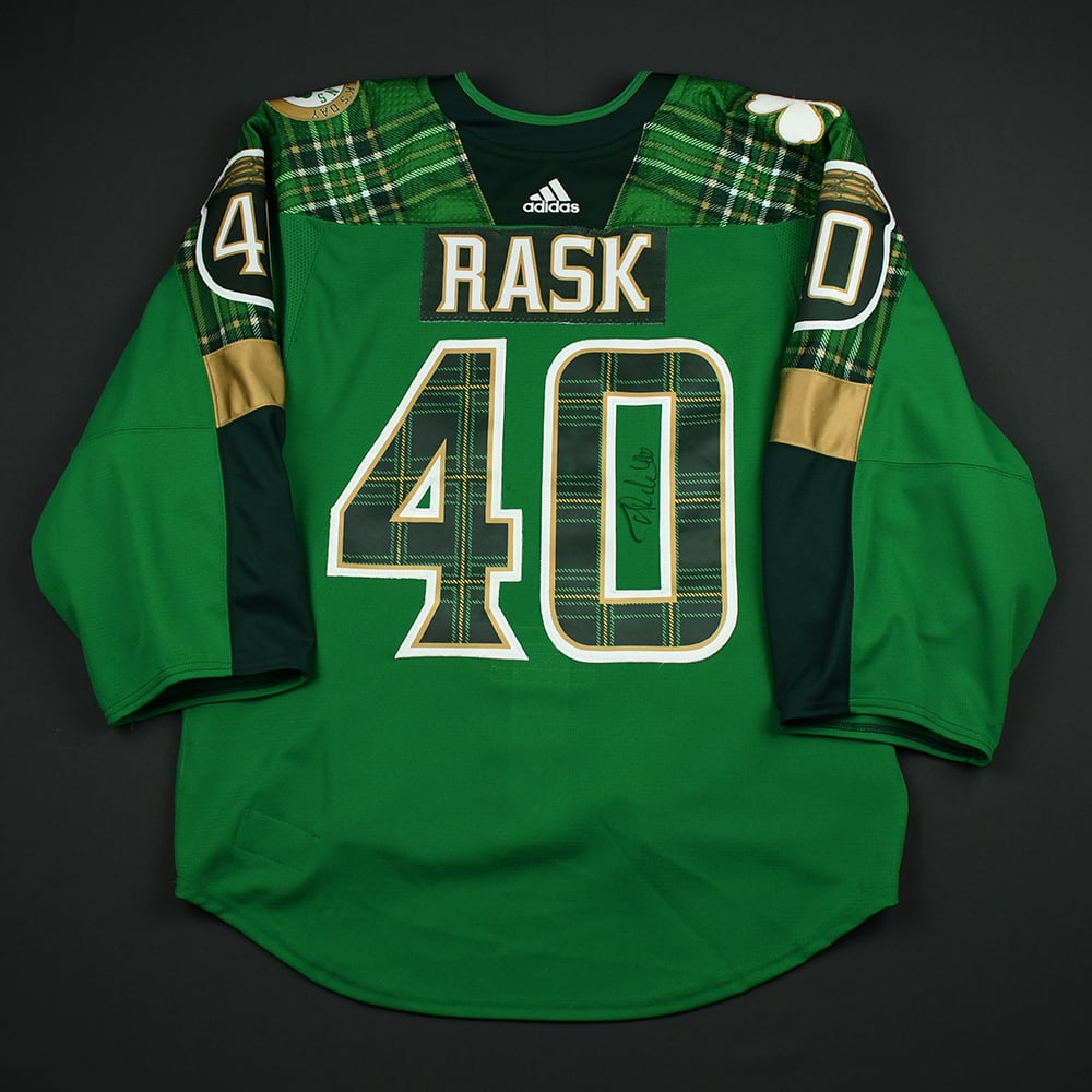 Boston Bruins Irish Heritage Night Autographed Game Issued Jersey Auction