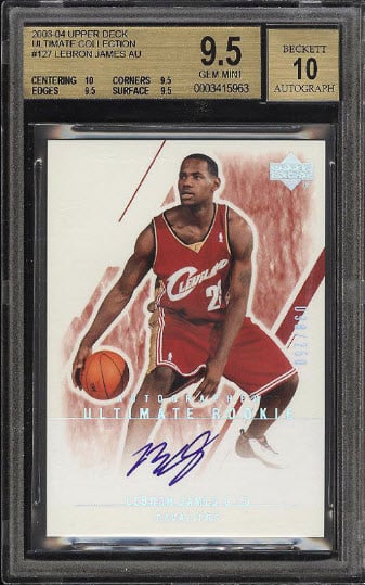2003-04 Topps Basketball LeBron James Rookie Card #221 RC BGS 9