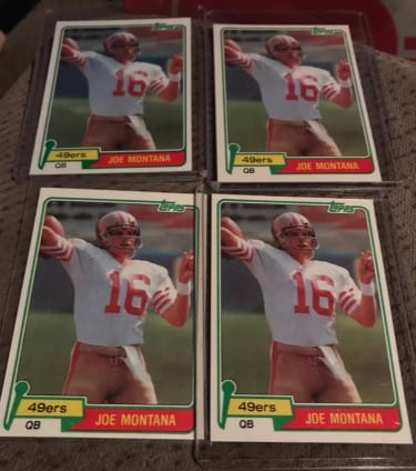 1981 Topps Joe Montana cards