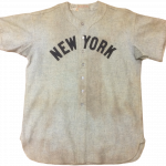 Record Prices for Gehrig Bat, Banks Jersey