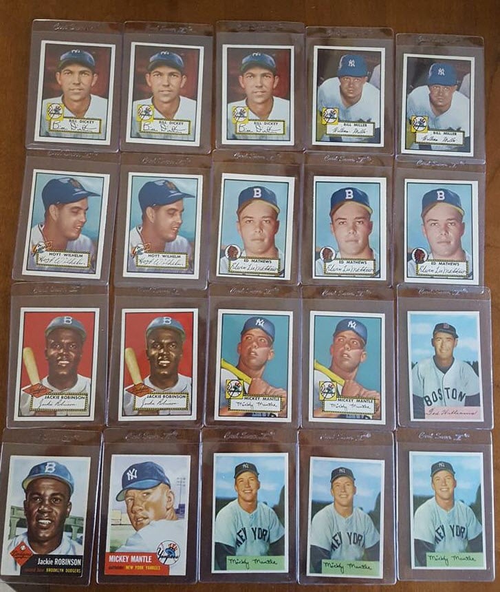 Mint 1950s baseball card collection Mickey Mantle