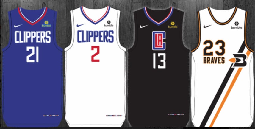 clippers bumble jersey for sale