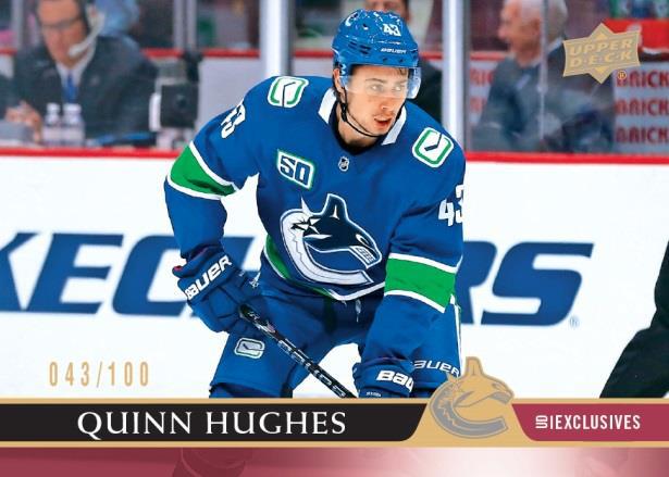 2020-21 Upper Deck Series 1 Quinn Hughes Exclusives