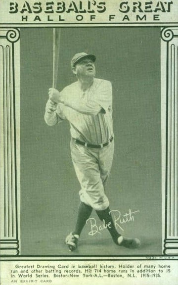 The Original Hall Of Fame Electees Metal Collector Trading Cards - Babe  Ruth