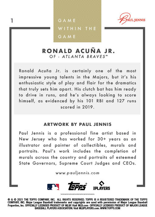 Paul Jennis' Artwork Returns in 2021 Topps Game Within the Game