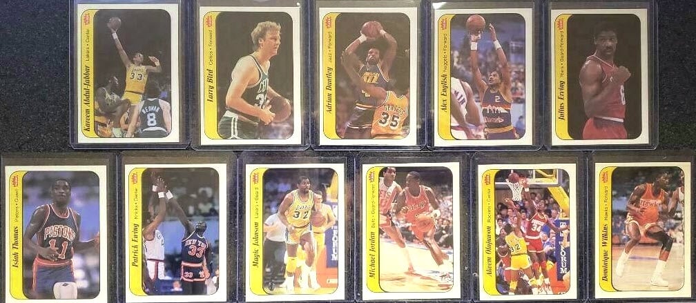1986-87 Fleer Sticker Complete Set Michael Jordan Magic Johnson Larry Bird  – Burbank Sportscards